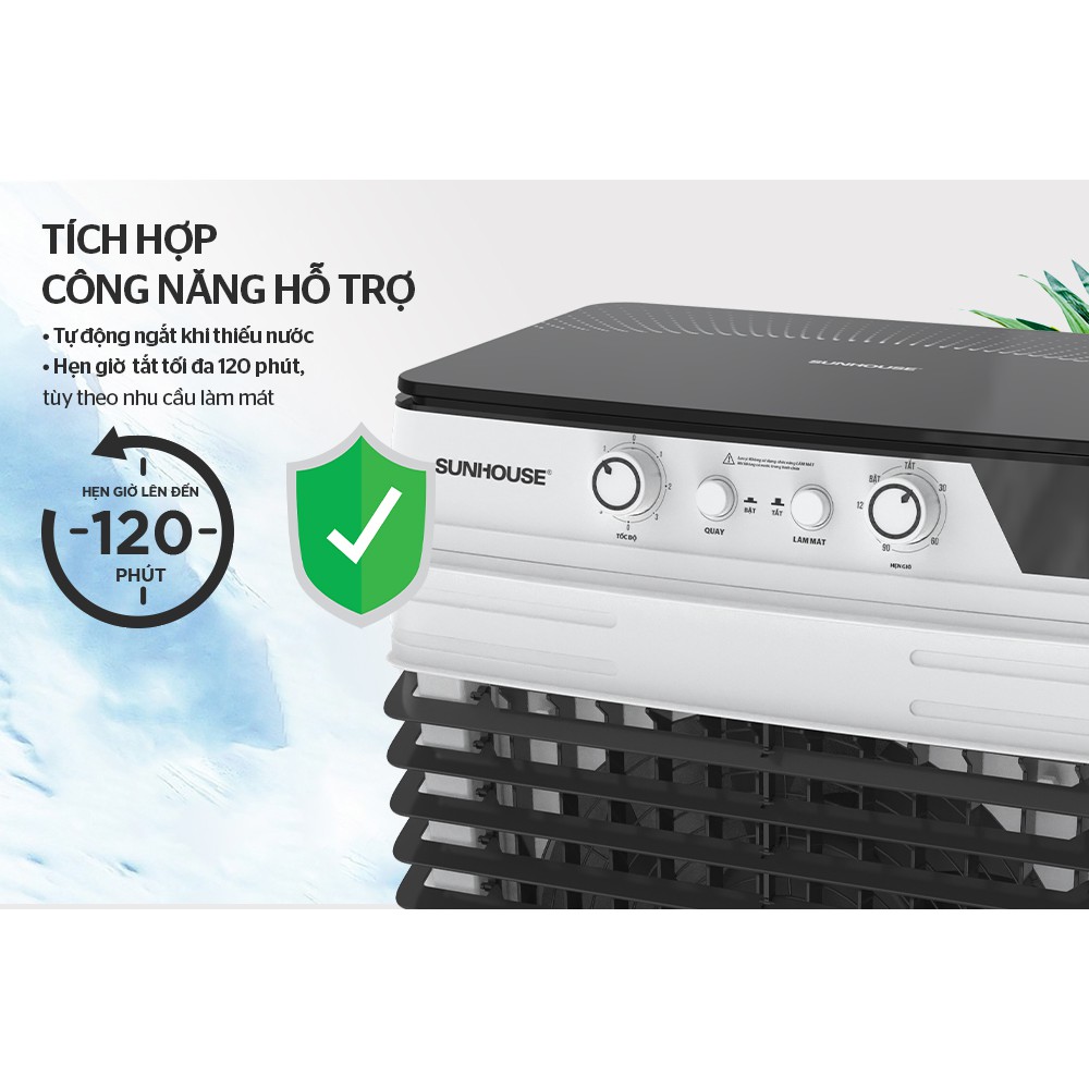 {FREESHIP} NEW 2021 Quạt điều hòa - Máy làm mát không khí Sunhouse SHD7759, làm mát nhanh, tiết kiệm điện