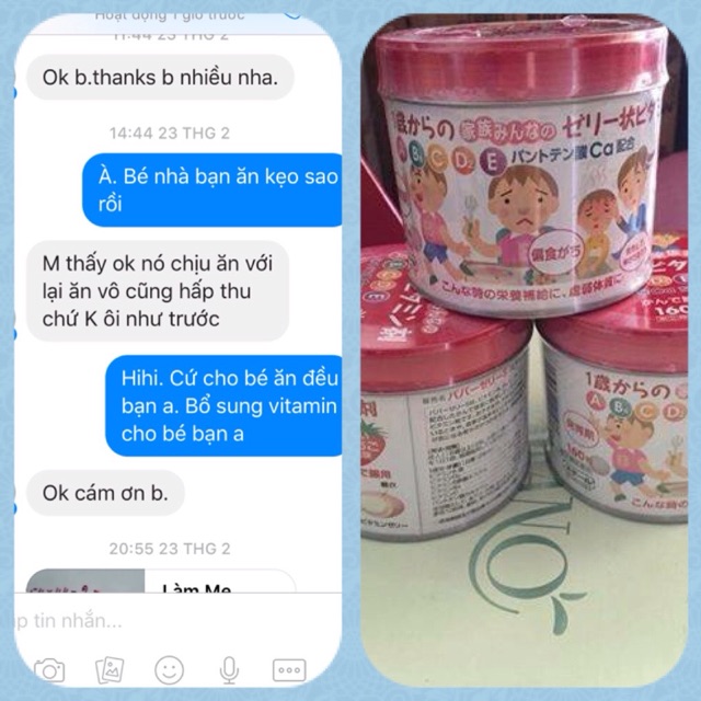 Kẹo biếng ăn papazeri nhật bản 120 viên