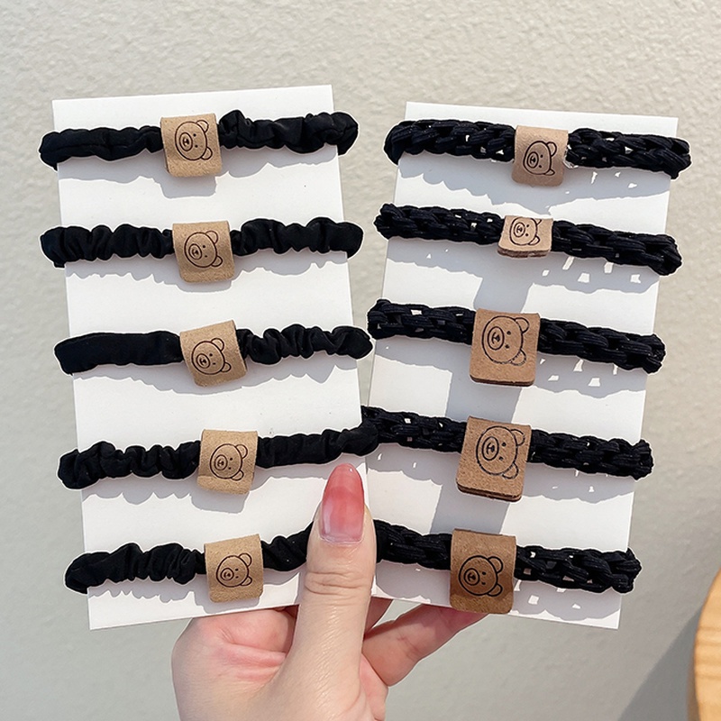 Dây Buộc Tóc Cao Su Co Giãn Thiết Kế Đơn Giản Đáng Yêu Thời Trang