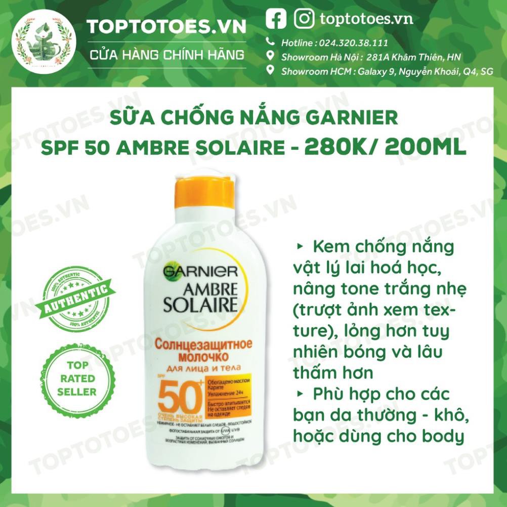 Kem/ Sữa chống nắng Garnier Ambre Solaire SPF 50+ chống nắng phổ rộng & chống nước