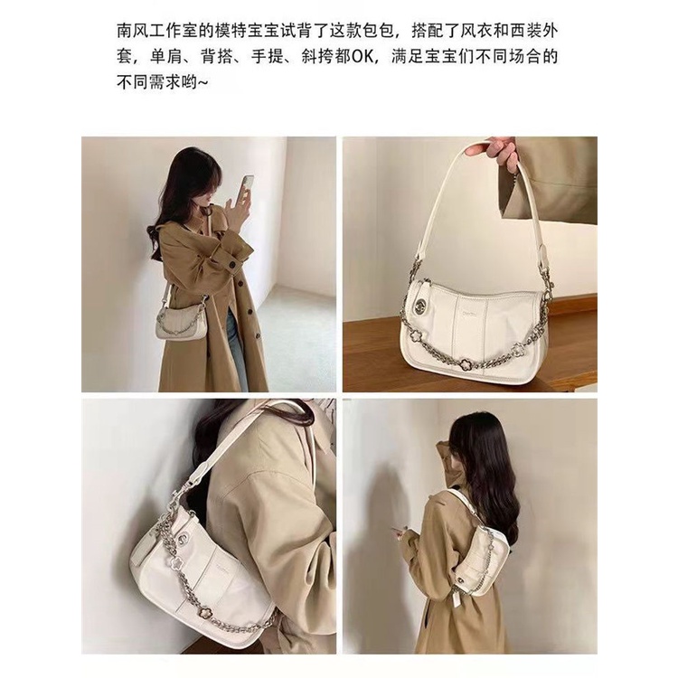 Chio 'S Túi Xách Đeo Dưới Cánh Tay Quai Xích Màu Trắng Hoa Hồng Trắng Chính Hãng Mùa Hè Sang Trọng Niche 2nd Cho Nữ