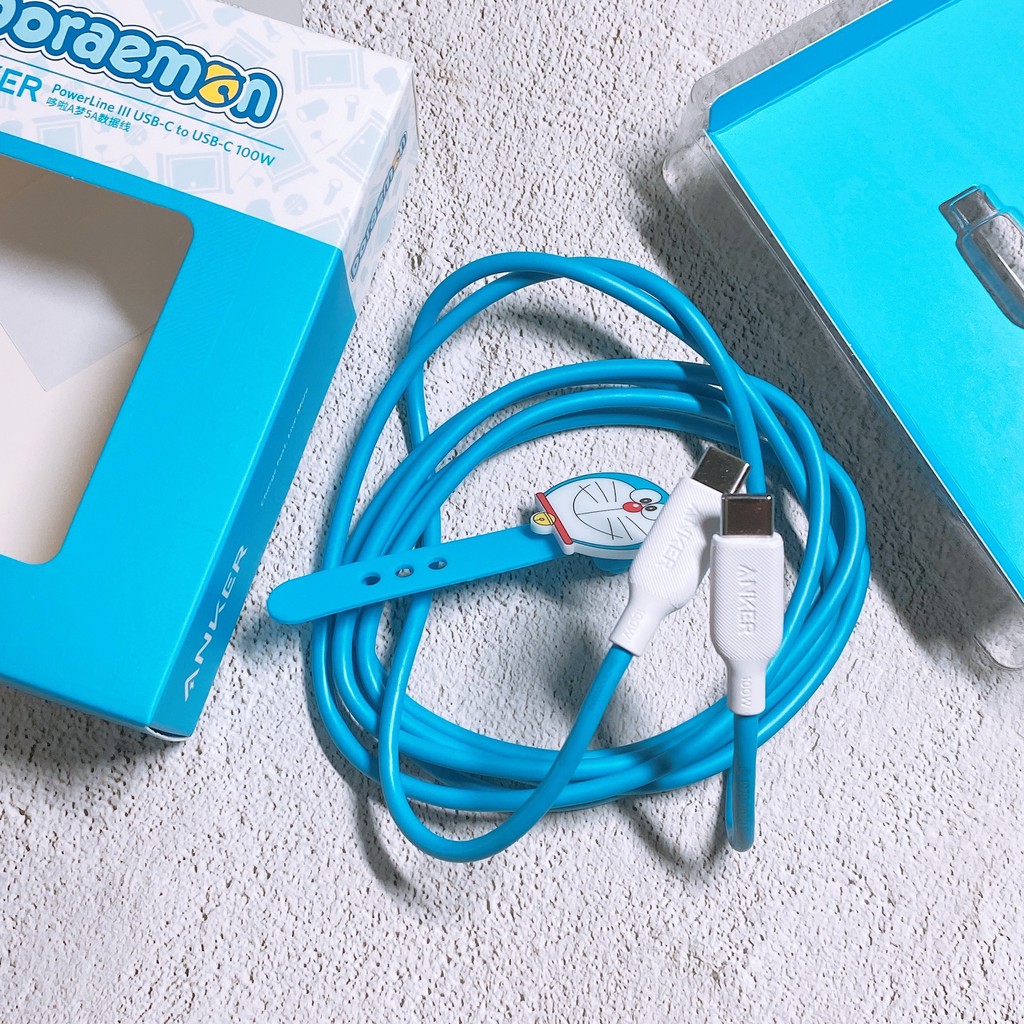 Cáp ANKER PowerLine III 3 C to C dài 1.8 Mét 100W ( 20V-5A) Sạc cho Laptop - A8856 Doraemon