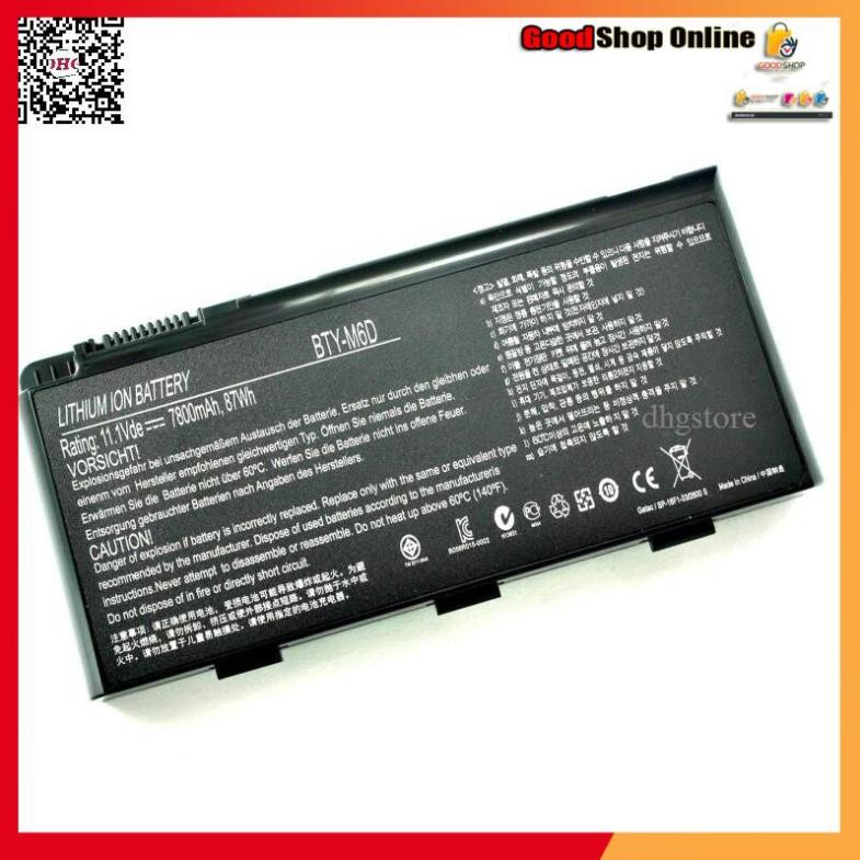 💖💖 Pin laptop MSI GT60, GX60, GT70, GT660, GX660, GT680, GT780, BTY-M6D