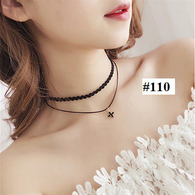 Vòng cổ choker 2 dây ôm sát kiêu kỳ quyến rũ nhiều màu lựa chọn