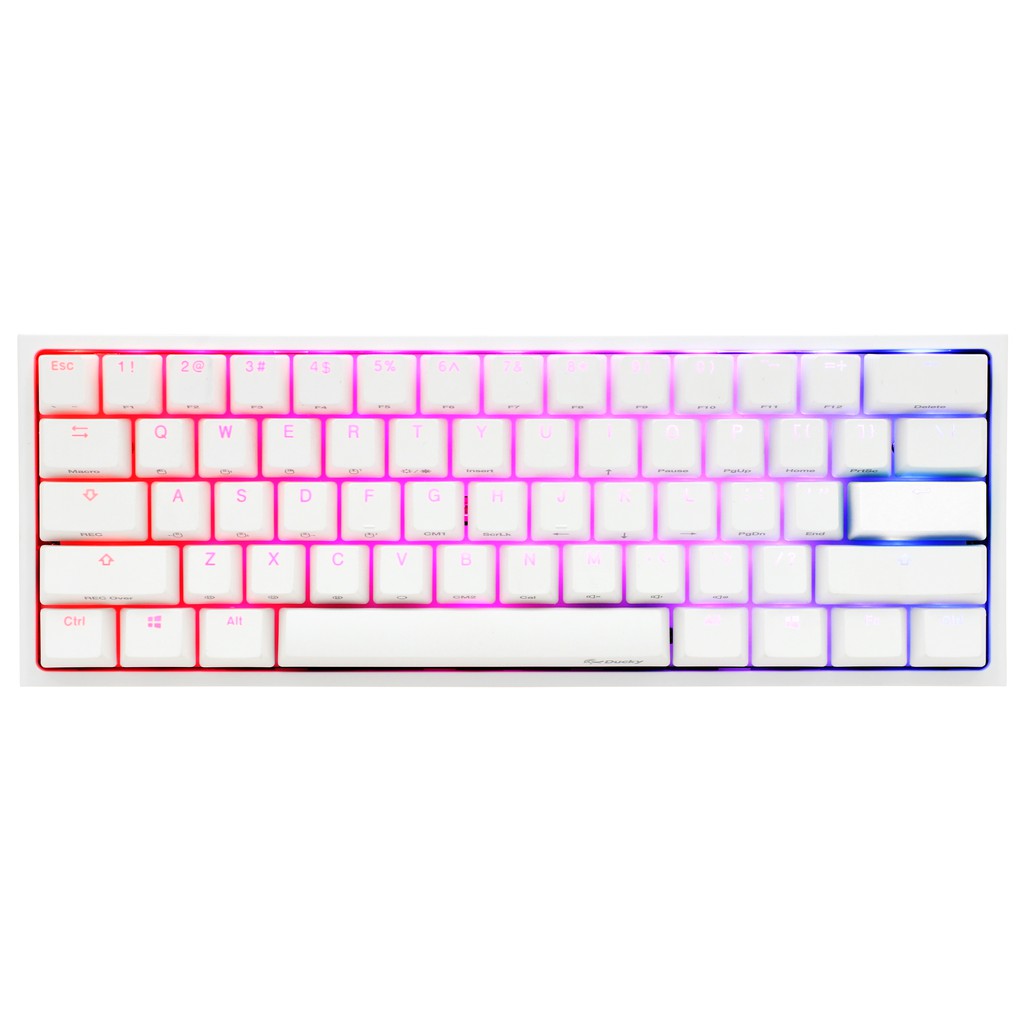 Ducky One 2 Mini Trắng v2 RGB LED Double Shot PBT Mechanical Keyboard - Nhập khẩu US