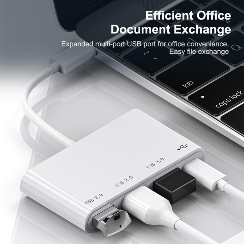 Hub ANKNDO chia 4 cổng usb 2.0 3.0 tốc độ cao 4 trong 1 cho Laptop Notebook