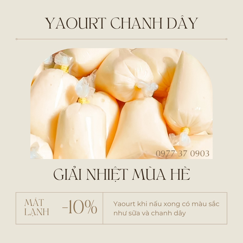 Yaourt Chanh Dây (sữa chua bịch) nhà làm - 100% từ sữa bò tươi nguyên chất và chanh dây tự nhiên | BigBuy360 - bigbuy360.vn