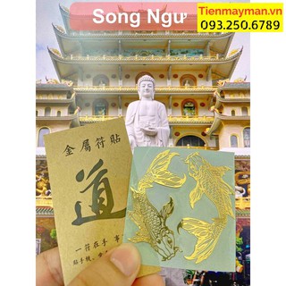 Linh phù SONG NGƯ, linh phù tài lộc, linh phù dán điện thoại