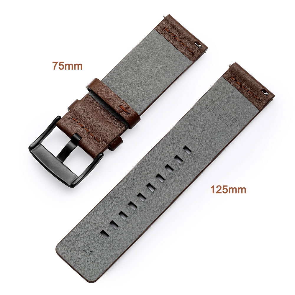 Dây Da Thay Thế 18mm 20mm 22mm 24mm Cho Đồng Hồ Samsung Galaxy Watch Huawei Watch 3 2