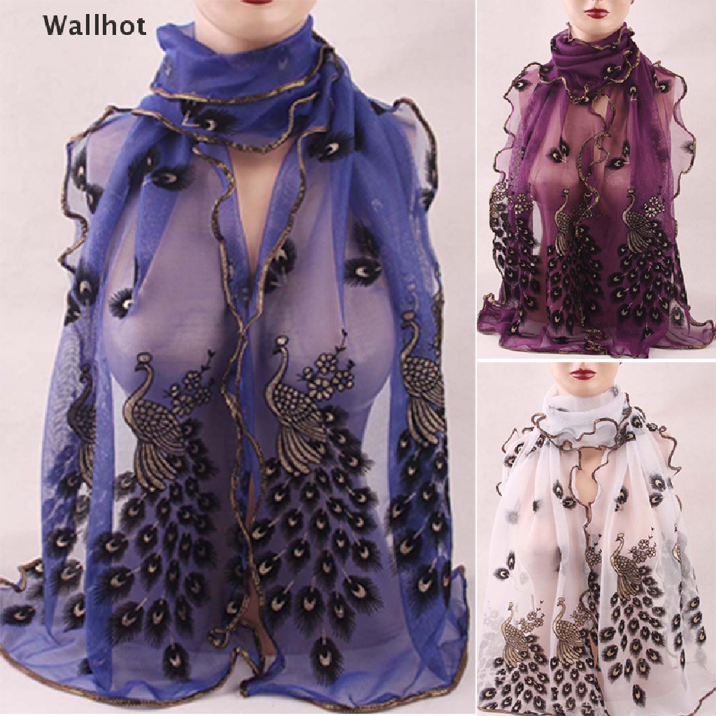 Khăn choàng cổ dài mềm mại in hình chim công phong cách cổ điển cho nữ
 | BigBuy360 - bigbuy360.vn
