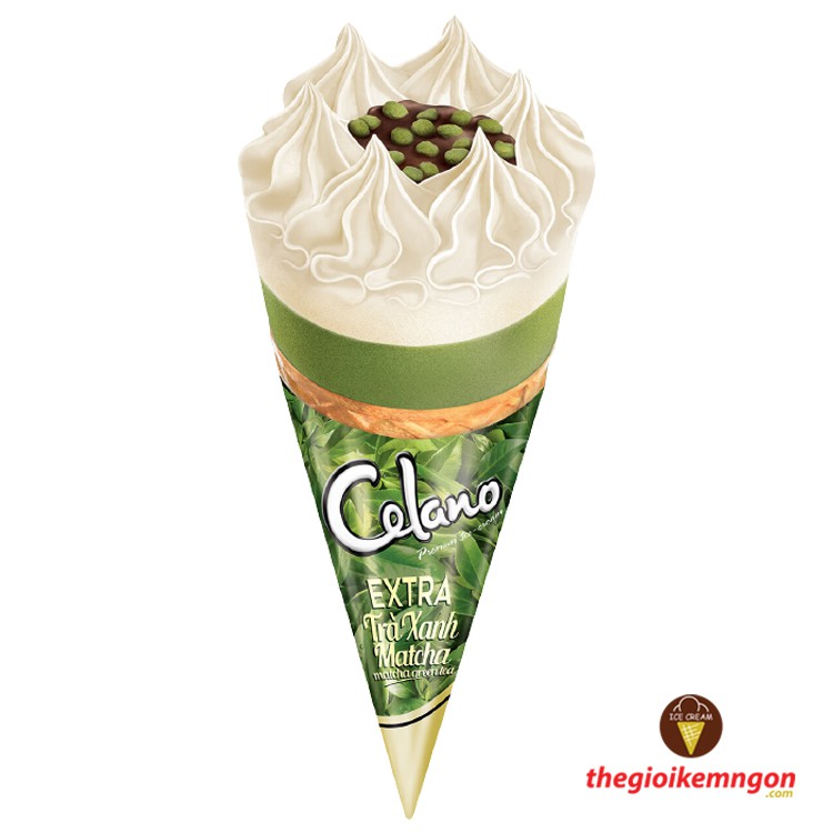 Kem ốc quế trà xanh matcha Celano Cone Extra 125ml