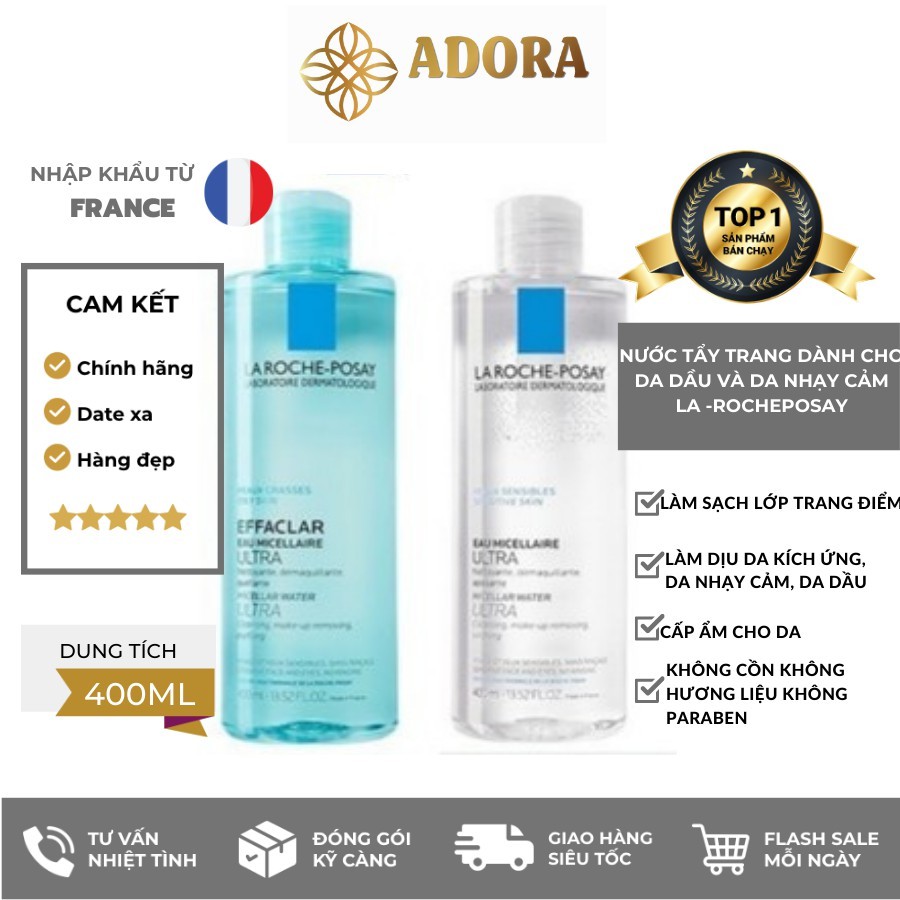 (Sẵn) Nước Tẩy Trang La Roche-Posay Dành Cho Da Dầu & Da Nhạy Cảm | BigBuy360 - bigbuy360.vn
