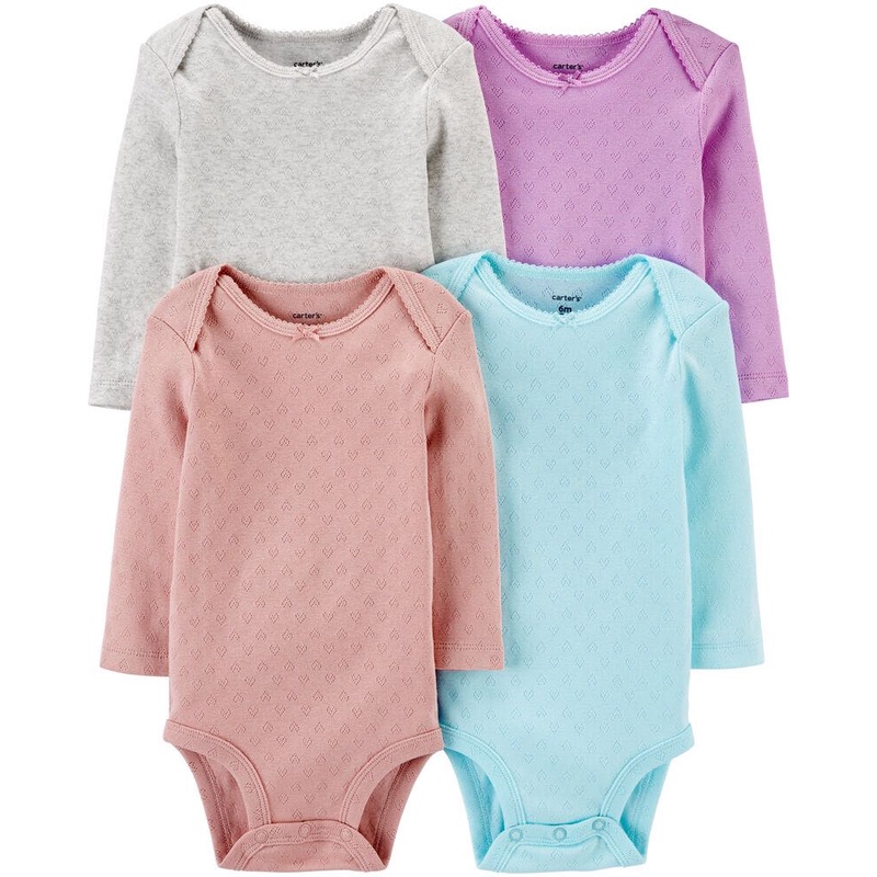 Set Combo 4 Cái Bodysuit Sơ Sinh Bé Trai Bé Gái MÀU NGẪU NHIÊN Chất Cotton Dưới 24 Tháng - BS6016