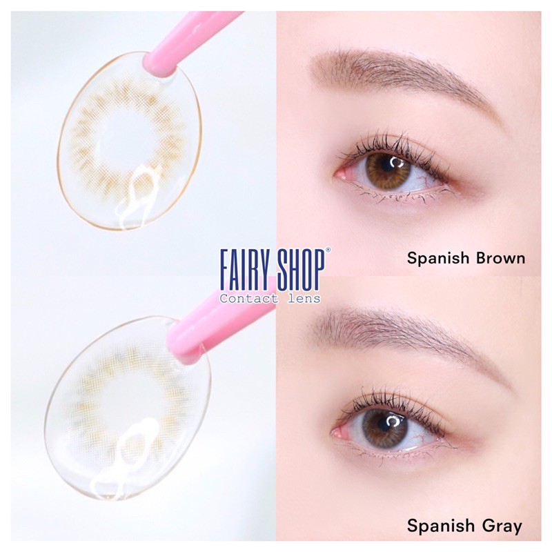 Áp tròng Spanish Brown 14.0mm - Kính Áp Tròng FAIRY SHOP CONTACT LENS độ cận 0 đến 8