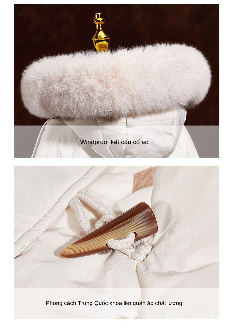 Children Girls Coat Long Thick White Duck Clothing Children Overcoats