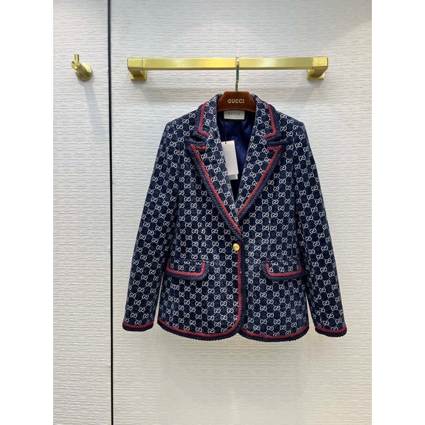 Áo khoác dạ cổ vest cho nữ thương hiệu Gucci GC cao cấp