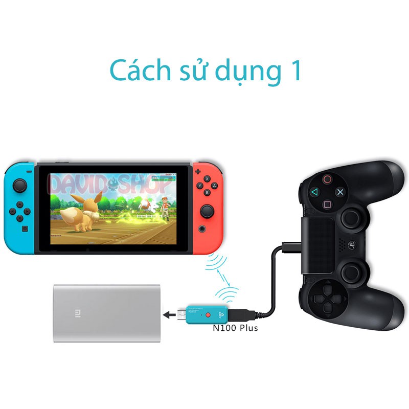 [Mã 253ELSALE hoàn 7% đơn 300K] USB Adapter Coov N100 Plus kết nối hầu hết tay cầm cho Nintendo Switch, PC