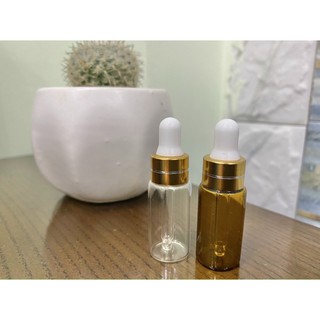 COMBO 10 Lọ Chiết Thủy Tinh Mini 5 ml – 10 ml Kèm Nắp Ống Hút (Pipette) – Dụng Cụ Đựng Serum, Tinh Dầu, Nước Hoa
