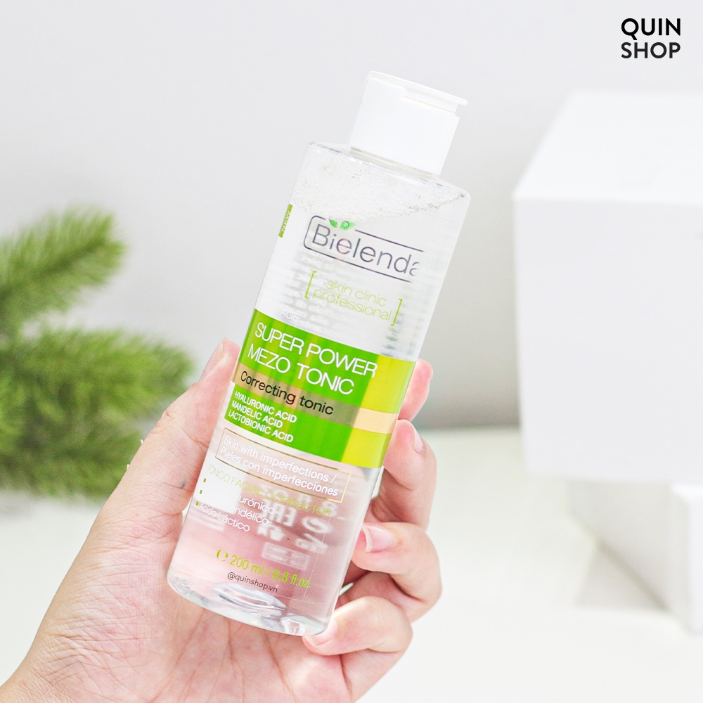 Nước Hoa Hồng Dưỡng Sáng, Cấp Ẩm, Ngăn Ngừa Lão Hóa Bielenda Super Power Mezo Correcting, Moisturizing Tonic