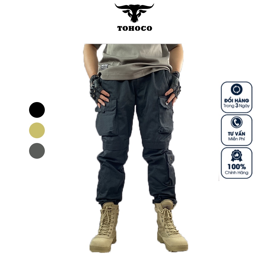 Quần Jogger Túi Hộp Lưng Thun Xuất Khẩu TOHOCO Phong Cách Bền Bỉ