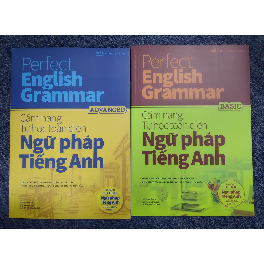 Sách Cẩm nang tự học toàn diện Ngữ pháp tiếng Anh – Basic & Advanced (Bộ 2 Cuốn)