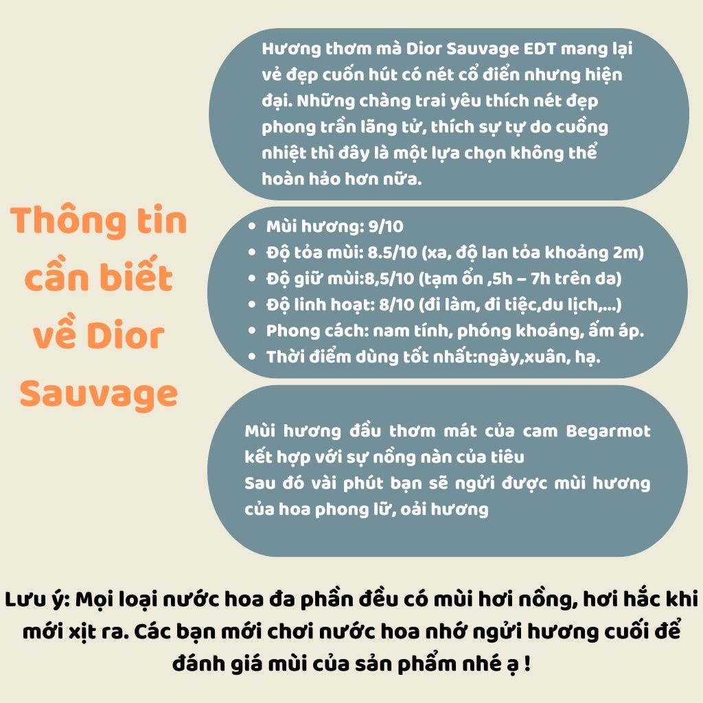 Nước hoa Dior Sauvage EDP, Nước Hoa Nam Chính Hãng
