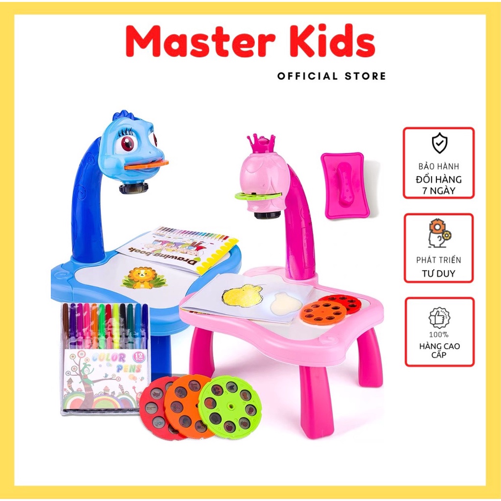 Đồ chơi bàn vẽ thông minh có máy chiếu hình ảnh cho bé tập tô vẽ sáng tạo Master Kids