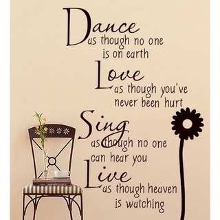Decal trang trí chũ Tiếng Anh Dance a.h
