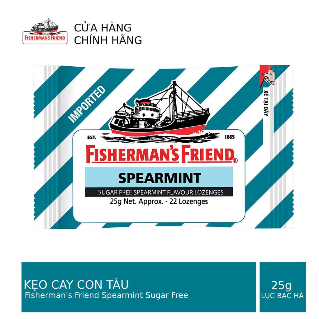Kẹo Con Tàu Cay Fisherman's Friends Hương Spearmint 25g - 100964877