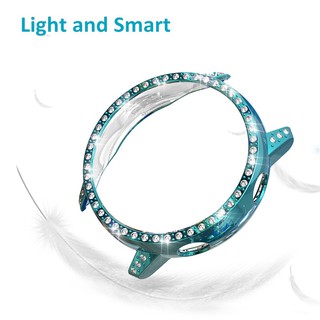 Diamond PC Screen Protector Case for Samsung Galaxy Watch Active Shock-Proof Anti-fall Protective Cover Bumper Shell
