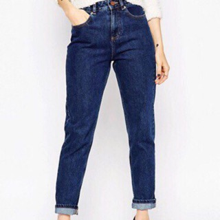 Quần jeans nử Boyfriend  MOTOJ. Mẫu Căn Bản Quần Dài. Đáy Cao