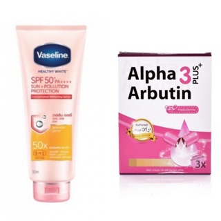Combo Vaseline 50x và Alpha Arbutin