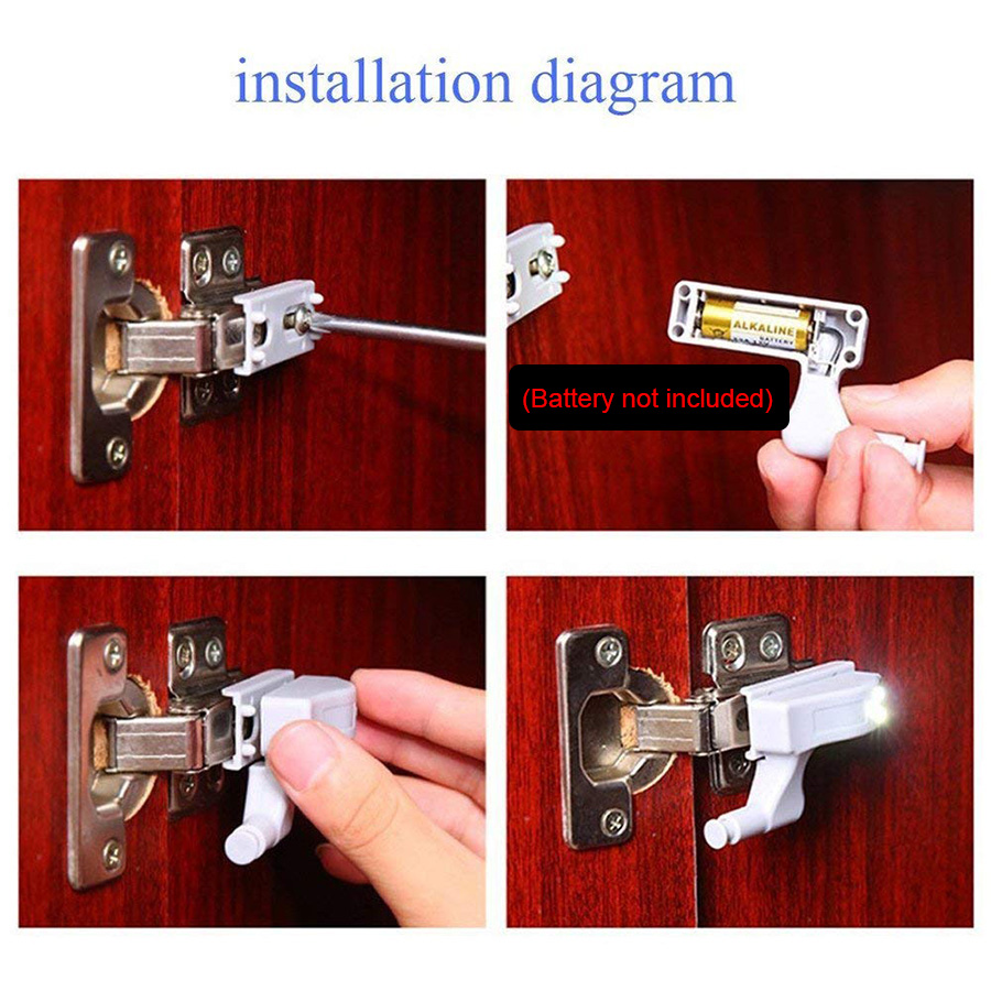 Đèn LED cảm biến gắn bản lề cửa tủ