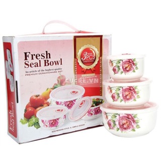 Set 3 bát sứ cao cấp dùng được lò vi sóng