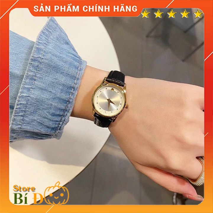 Đồng hồ nam nữ MoVaDo dây da Cao cấp