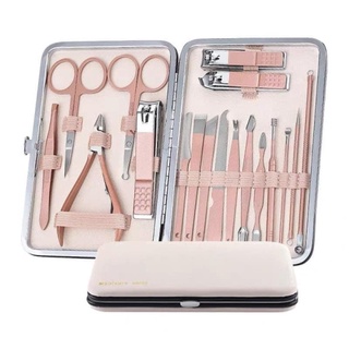 Bộ Dụng Cụ Bấm Móng Tay 18 món - Bộ Cắt, Bấm Dũa Móng Tay - Sét Dụng Cụ Làm Móng 3DM 18 Chi Tiết Nail Care Cao Cấp