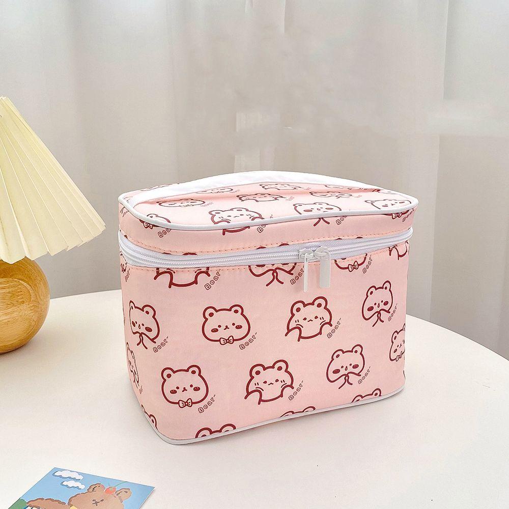 SOMEDAYZL Túi Đựng Mỹ Phẩm Du Lịch Tiện Lợi Họa Tiết Hoạt Hình Xinh Xắn Ốp