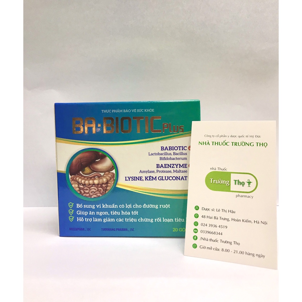 Men Tiêu Hóa Bổ Sung Lợi Khuẩn, Tiêu Hóa Tốt Ba-Biotic Plus