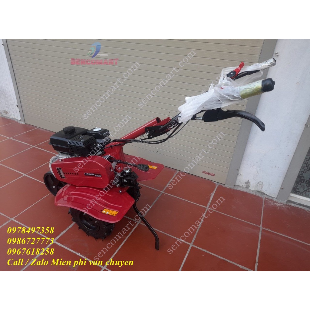 Máy xới đất chạy xăng 6,5hp có thể lắp cày bừa lên luống