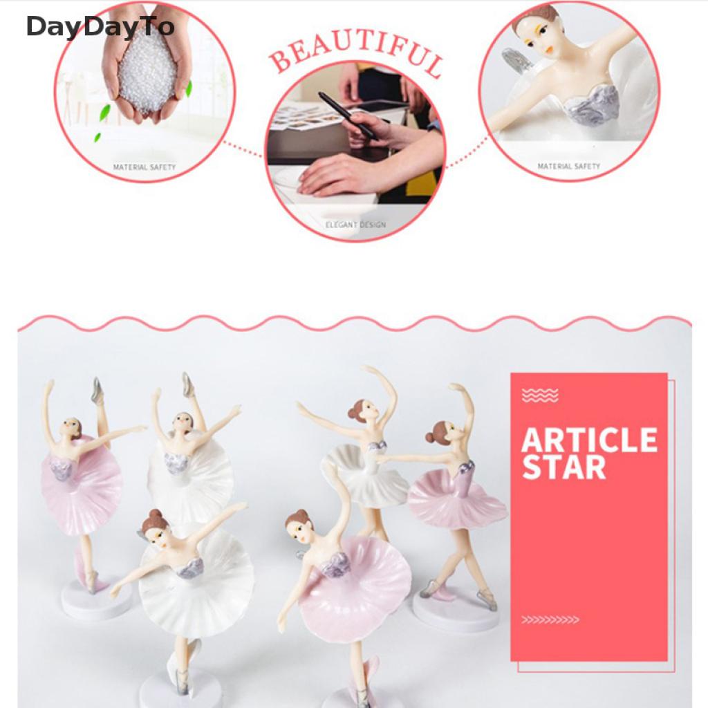 Bộ 3 Phụ Kiện Trang Trí Bánh Kem Hình Bé Gái Múa Ba Lê Dễ Thương