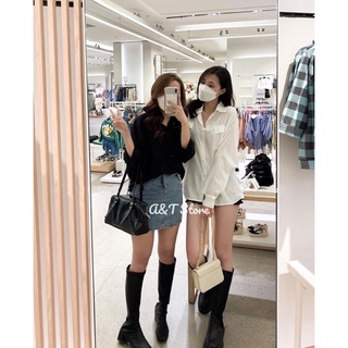 Áo sơmi đũi lụa mềm, 2 túi form rộng