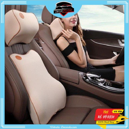  BỘ GỐI ĐẦU TỰA LƯNG CAO CAO SU NON SPORT NỈ CAO CẤP CHO Ô TÔ, XE HƠI.