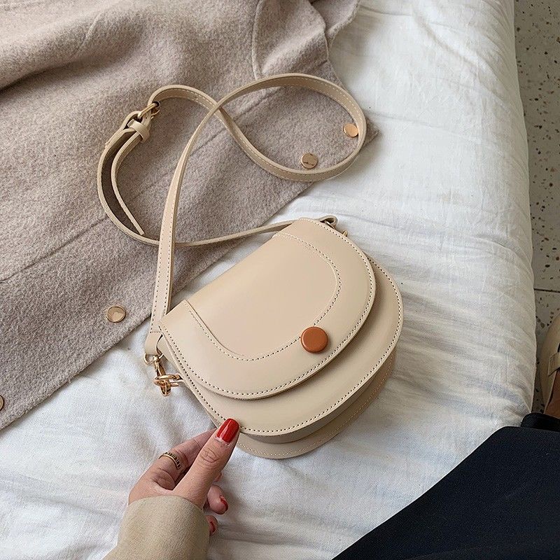 Túi Xách Đeo Chéo Một Bên Vai Tròn Nhỏ Kết Cấu Tuyệt Vời Hợp Thời Trang Cho Nữ