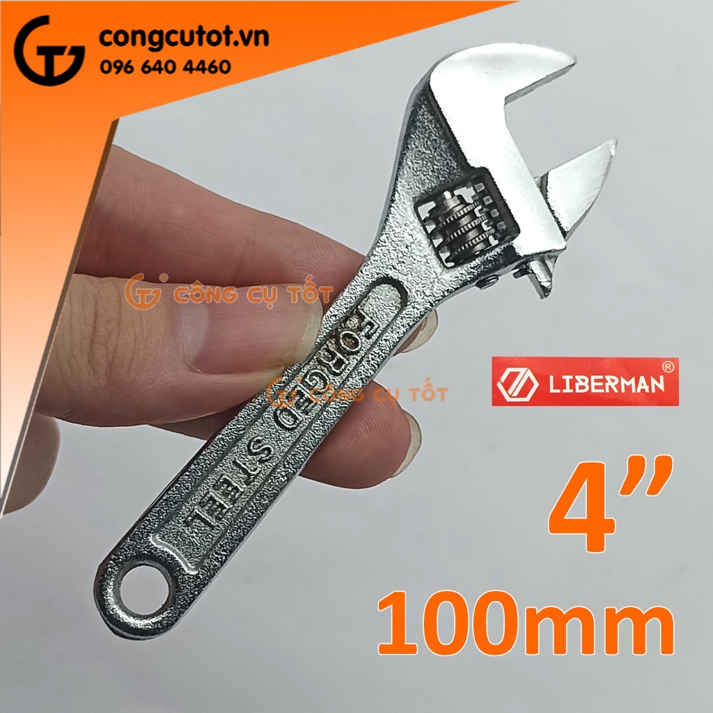 Mỏ lết trắng 4 inch 100mm LBM độ mở 10mm