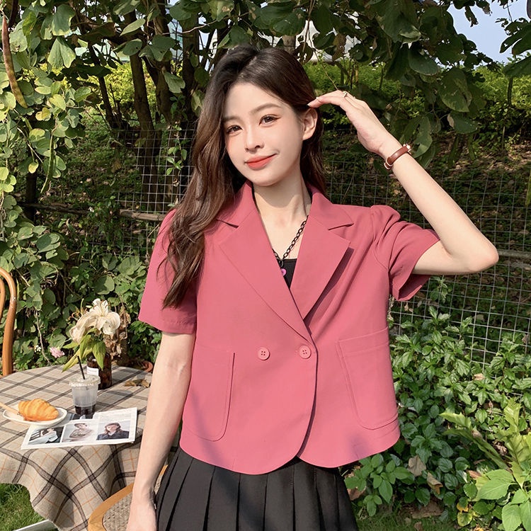Áo Khoác Vest Tay Ngắn Kiểu Hàn Quốc Thiết Kế Trẻ Trung Cho Nữ | BigBuy360 - bigbuy360.vn