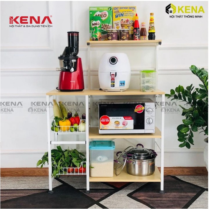 KENA - Kệ Bếp kèm giỏ để lò vi sóng 3 tầng KN 128 - [ Hàng Loại 1] | BigBuy360 - bigbuy360.vn