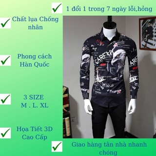 Sơ mi nam dài tay chất lụa vnxk họa tiết đại bàng 3d cao cấp nhiều màu - ảnh thật kèm video