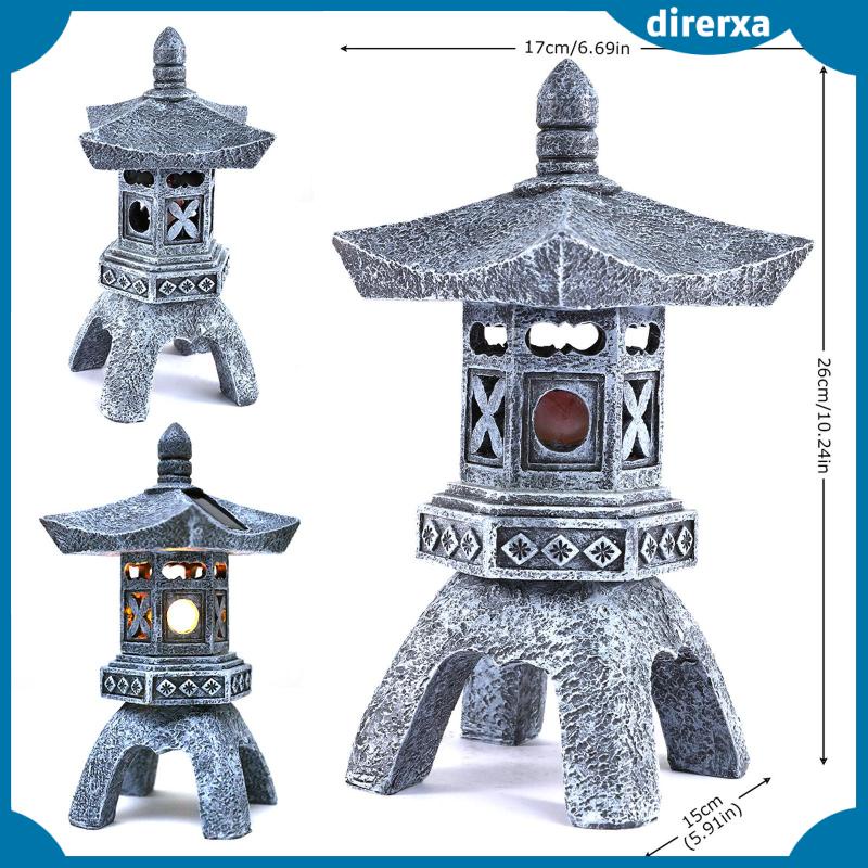 Đèn Lồng Bằng Đá Polyresin Điêu Khắc Trang Trí Lối Đi Sân Vườn Ngoài Trời Châu Á Zen Asia