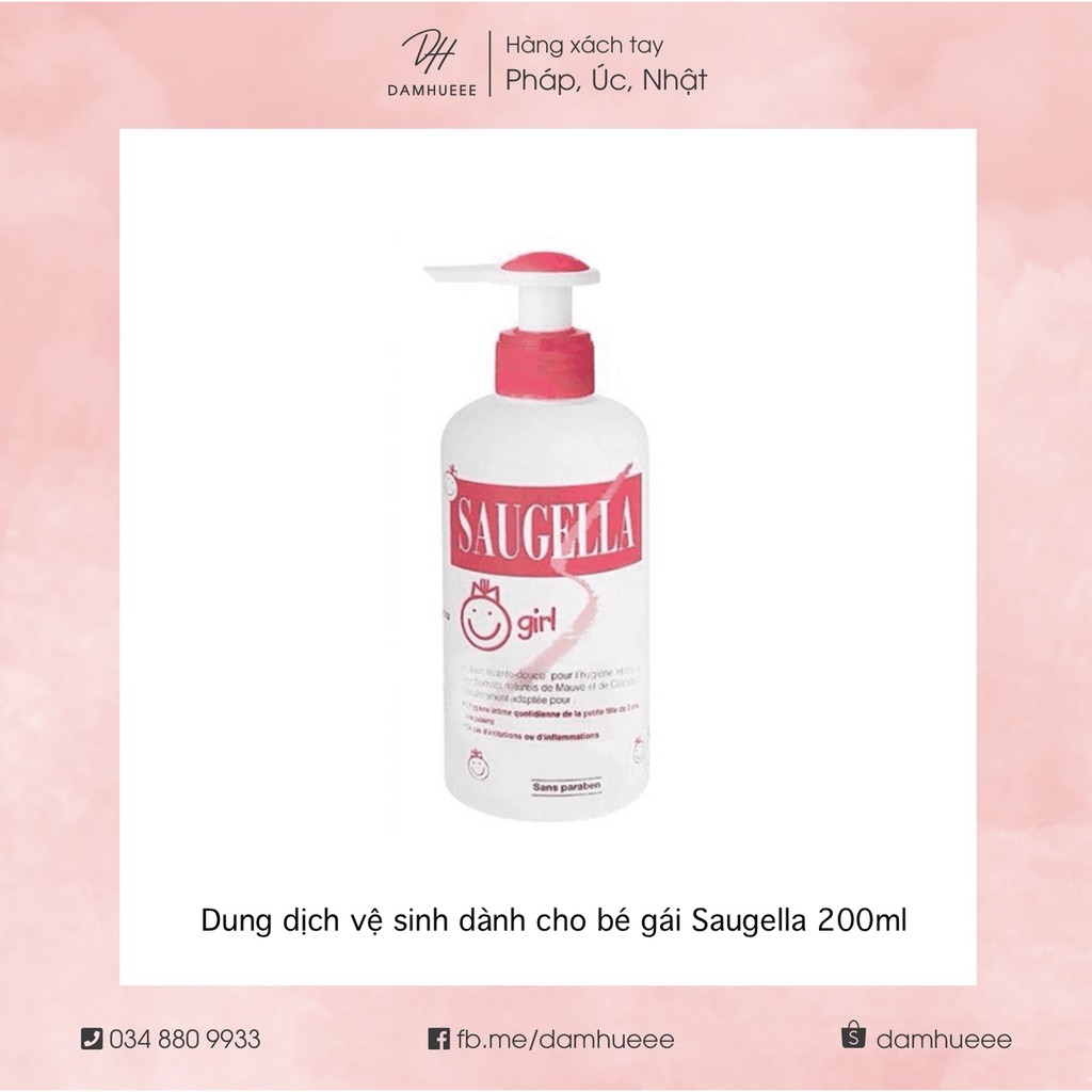 Dung dịch vệ sinh dành cho bé gá 2-12 TUỔI Saugella Pháp 200ml