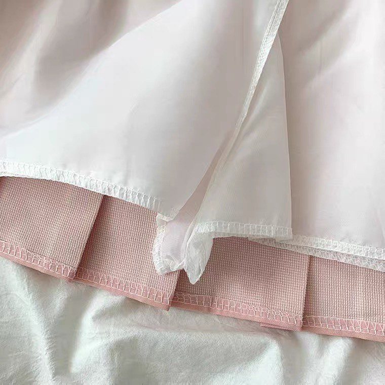 Chân Váy Xếp Ly, Áo phông Trắng Nữ, Crop Lệch Vai Free Zise Dưới 58Kg | BigBuy360 - bigbuy360.vn